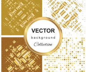 Abstract gold backgroun art vector set 11
