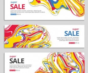 Abstract gold sale banner vector set 01