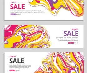 Abstract gold sale banner vector set 02