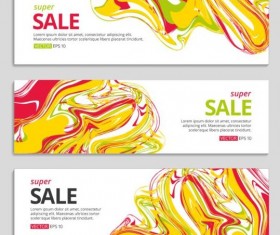 Abstract gold sale banner vector set 03