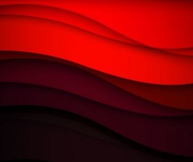 Abstract red waves with data stream concept background vector