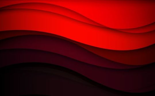 Abstract red waves with data stream concept background vector