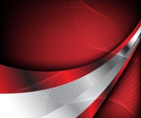 Abstract red with silver background vector