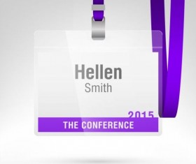 Access pass template vector material 02