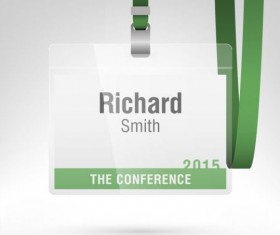 Access pass template vector material 03