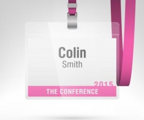 Access pass template vector material 05