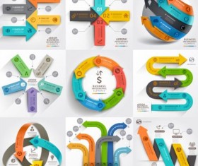 Arrow Infographics illustration vector set