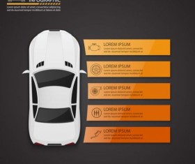 Auto service infographic template vector 03