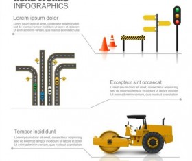 Auto service infographic template vector 04