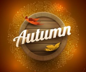 Autumn leaf line frames vector 01