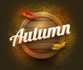 Autumn leaf line frames vector 02
