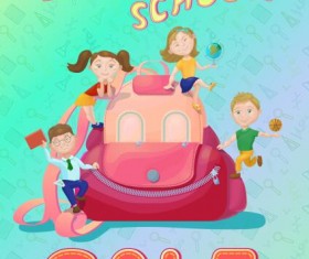 Back to school and sale background vector design 03