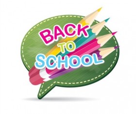 Back to school speech bubble vector material 03