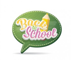 Back to school speech bubble vector material 13