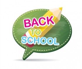 Back to school speech bubble vector material 17
