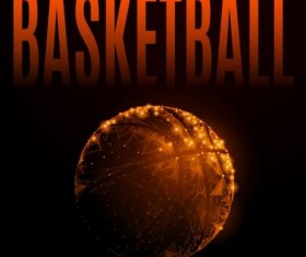 Basketball geometric illustration vector