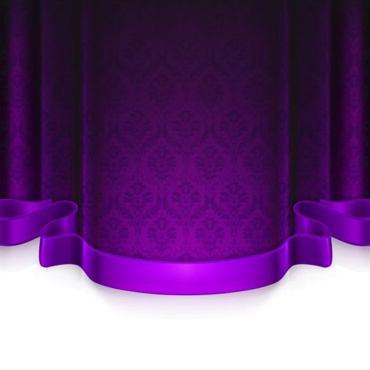 Beautiful purple curtain vector