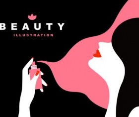 Beauty background with fashion style vector 04