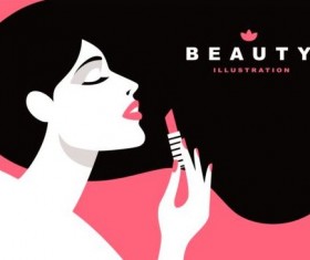 Beauty background with fashion style vector 05