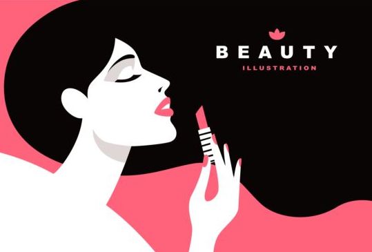 Beauty background with fashion style vector 05