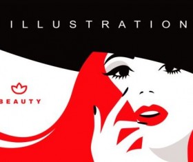 Beauty background with fashion style vector 06
