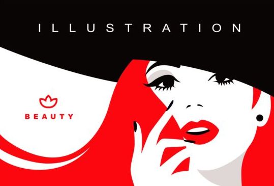 Beauty background with fashion style vector 06