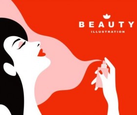 Beauty background with fashion style vector 07