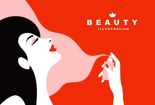 Beauty background with fashion style vector 07