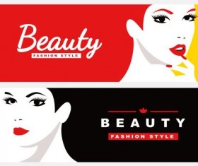 Beauty banners with fashion style vector 02