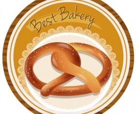Best bakery label design vector