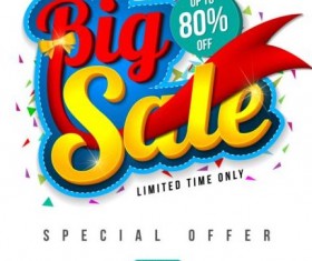 Big sale creative poster vector 01