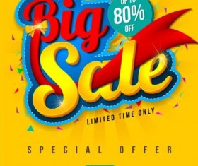 Big sale creative poster vector 02