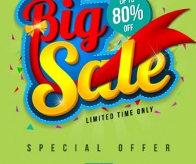 Big sale creative poster vector 03