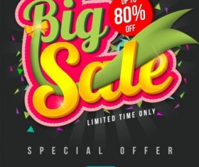 Big sale creative poster vector 05