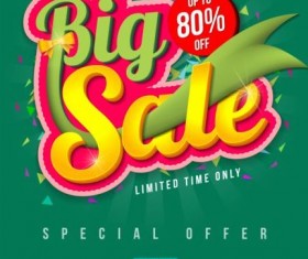 Big sale creative poster vector 06