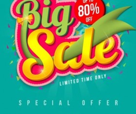 Big sale creative poster vector 07