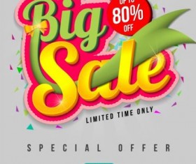 Big sale creative poster vector 09
