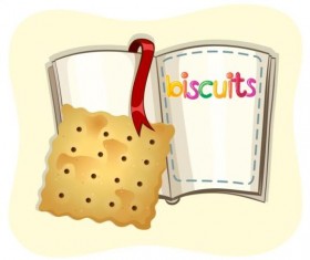 Biscuite with book vector material