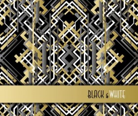 Black and white retro luxury background vector 01