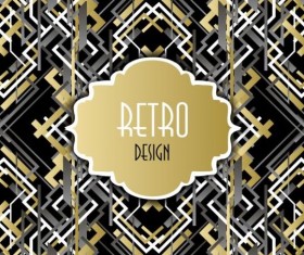 Black and white retro luxury background vector 02