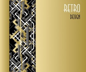 Black and white retro luxury background vector 04