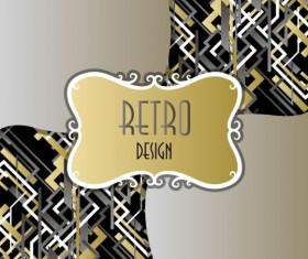 Black and white retro luxury background vector 05
