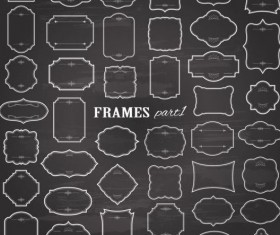 Black blank frame vectors 01