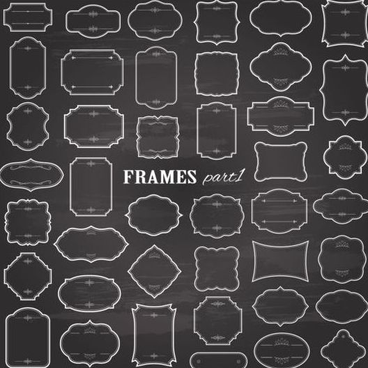 Black blank frame vectors 01