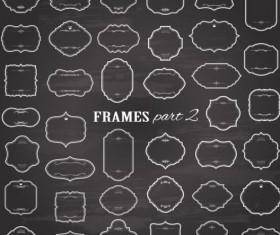 Black blank frame vectors 02