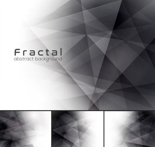 Black fractal abstract background vector