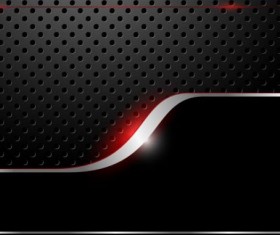 Black metal with red light background vectors