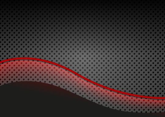 Black metal with red wave background vectors 01