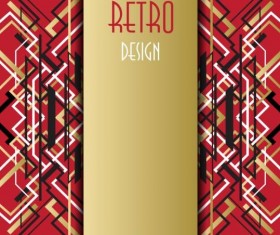 Black red white retro background vector 01