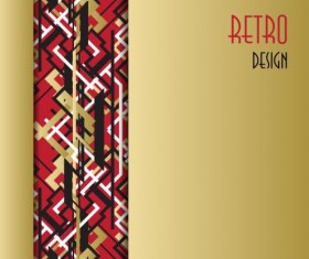 Black red white retro background vector 02